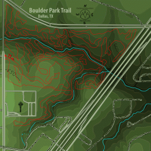 Boulder Park (Dallas, TX) Bandanna Map