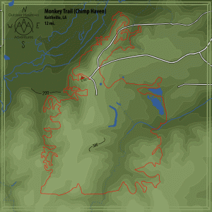 Monkey Trail (Keithville, LA) Bandana Map